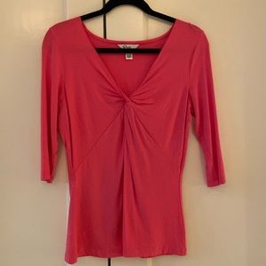 LILLY PULITZER 3/4 Sleeve Twist Front Knit Top